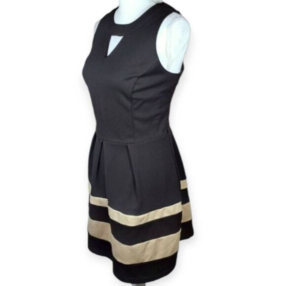IZ BYER BLACK & BEIGE DRESS SZ.13 EUC - Picture 4 of 8
